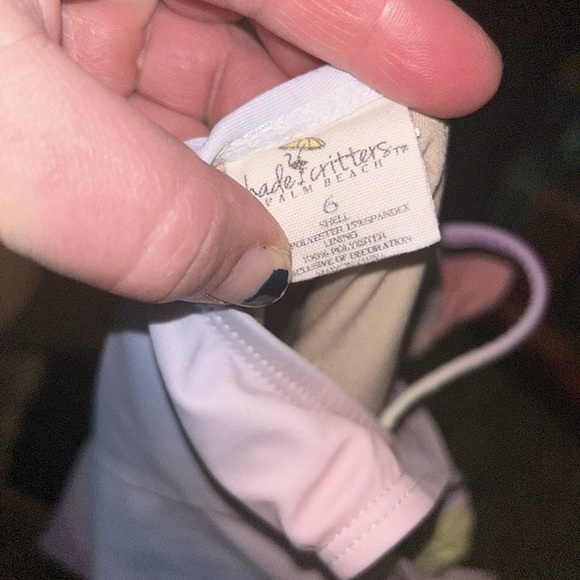 Girls 6 Shadecritters Unicorn Rainbow 1 piece bathing suit - Picture 4 of 5